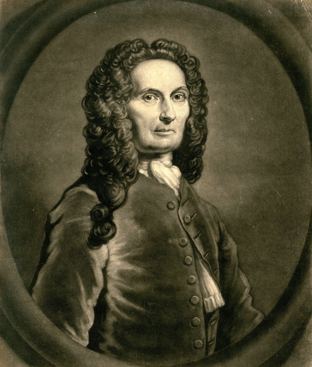 Portrait of French Mathematician Abraham de Moivre by John Faber
