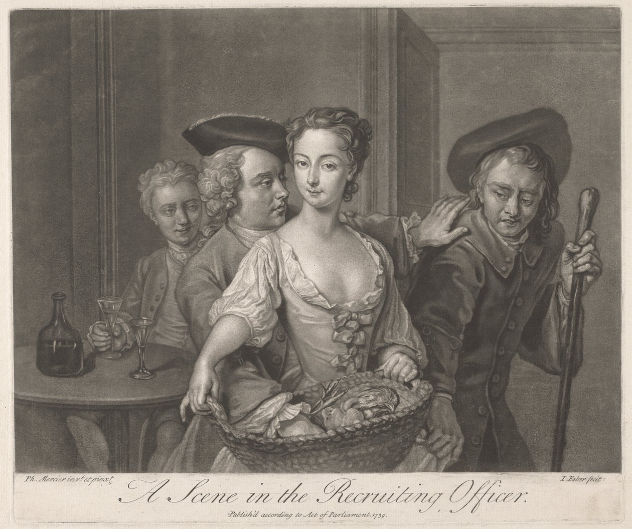 A Scene in the Recruiting Officer by John Faber the younger