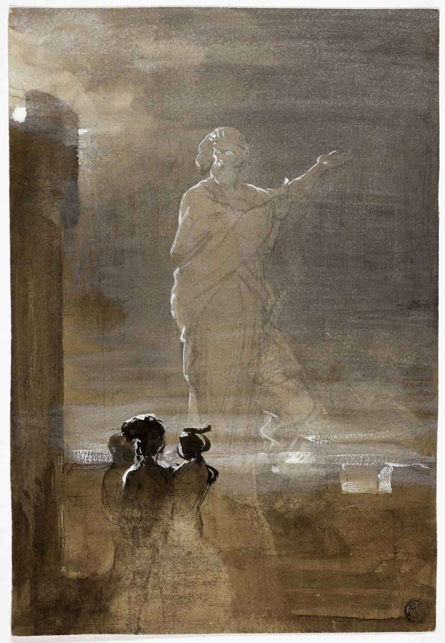 Hamlet and His Father's Ghost by John Faed: Fine art print