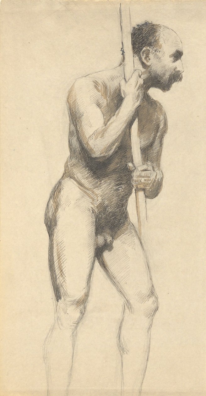 Male Nude with a Pole by John Ferguson Weir