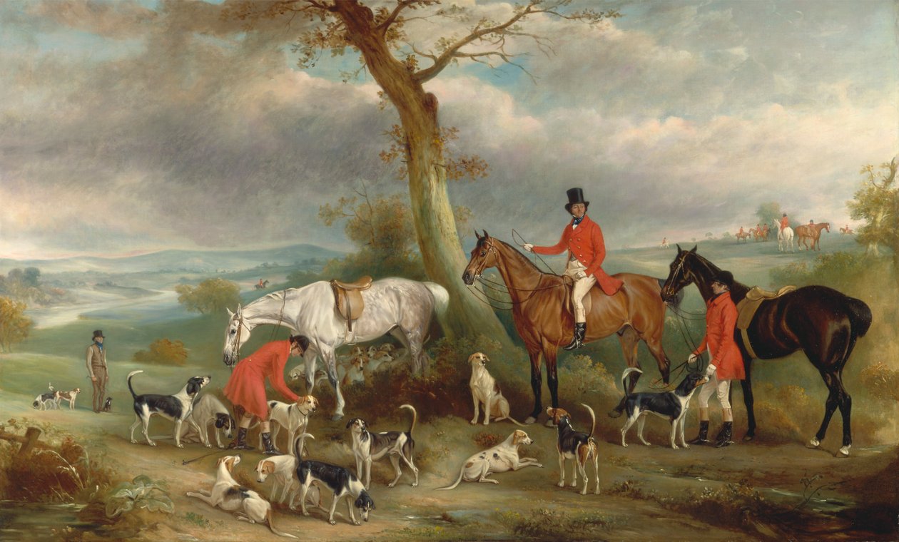 Thomas Wilkinson, M.F.H., with the Hurworth Foxhounds by John Ferneley