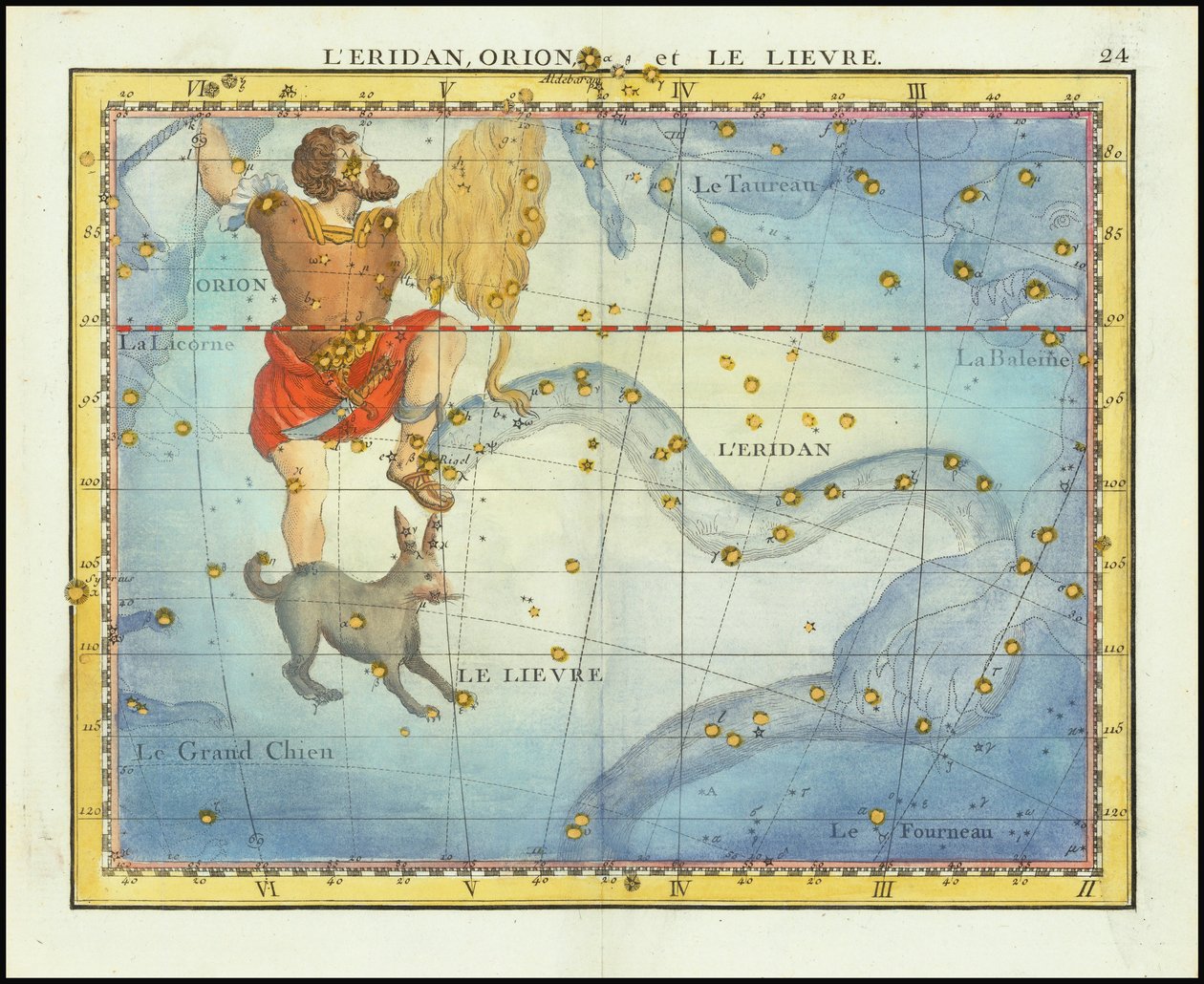 Eridanus Orion and Lepus by John Flamsteed