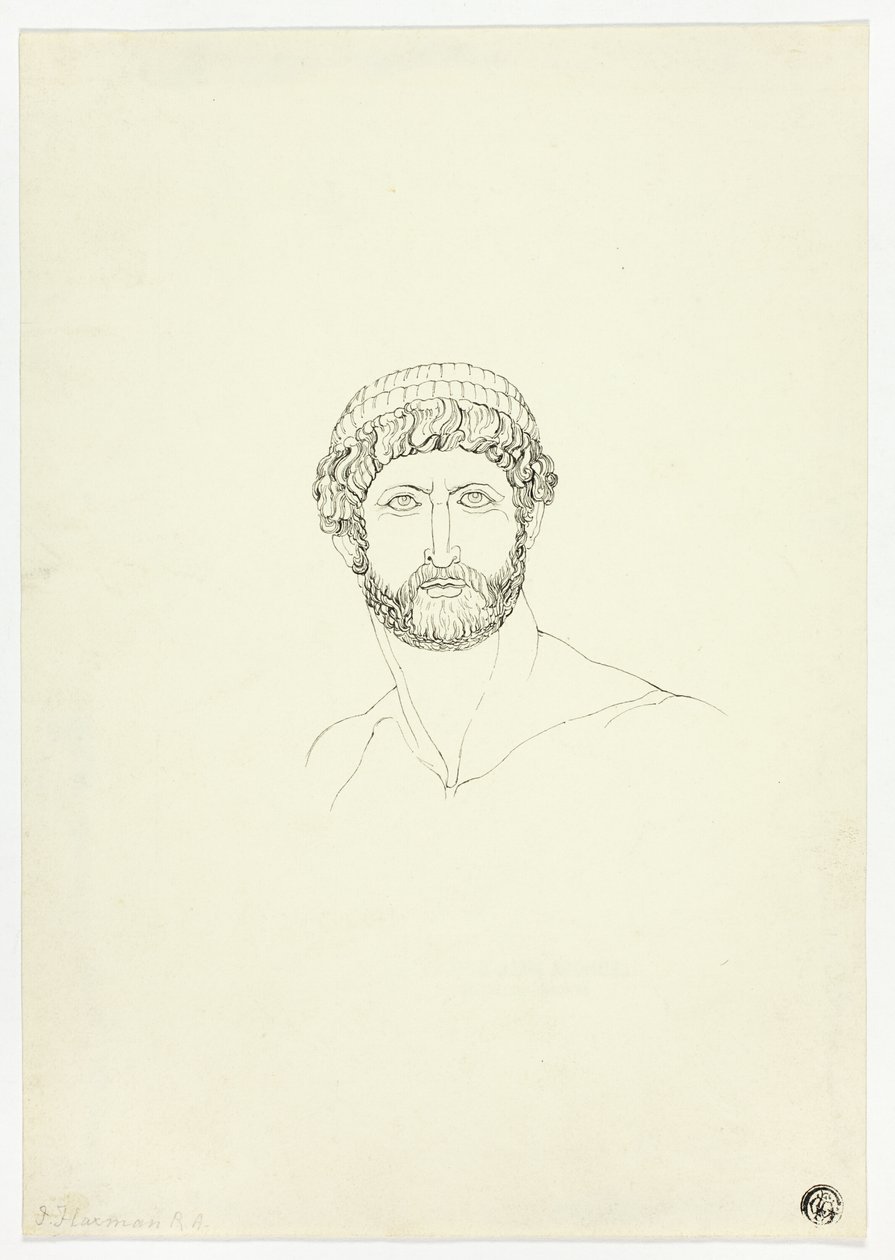 Bust of Bearded Man by John Flaxman