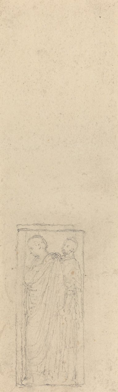 Relief with Two Cloaked Figures by John Flaxman