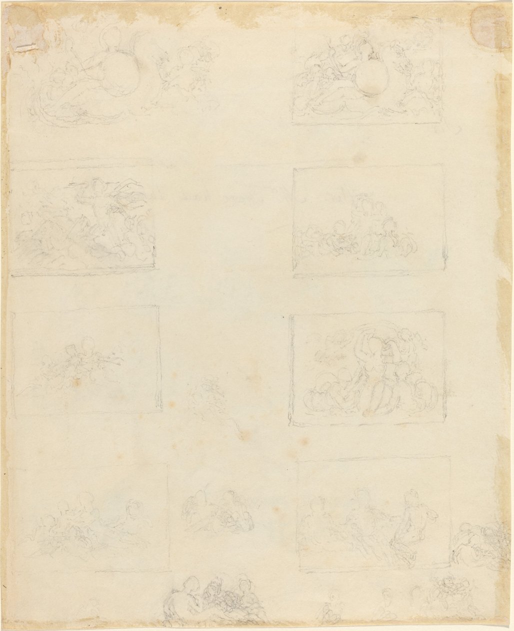 Sheet of Studies [recto and verso] by John Flaxman