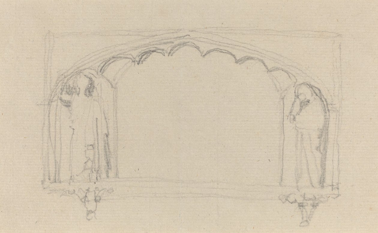 Sketch for a Gothic Monument (the Simcoe Monument?) by John Flaxman
