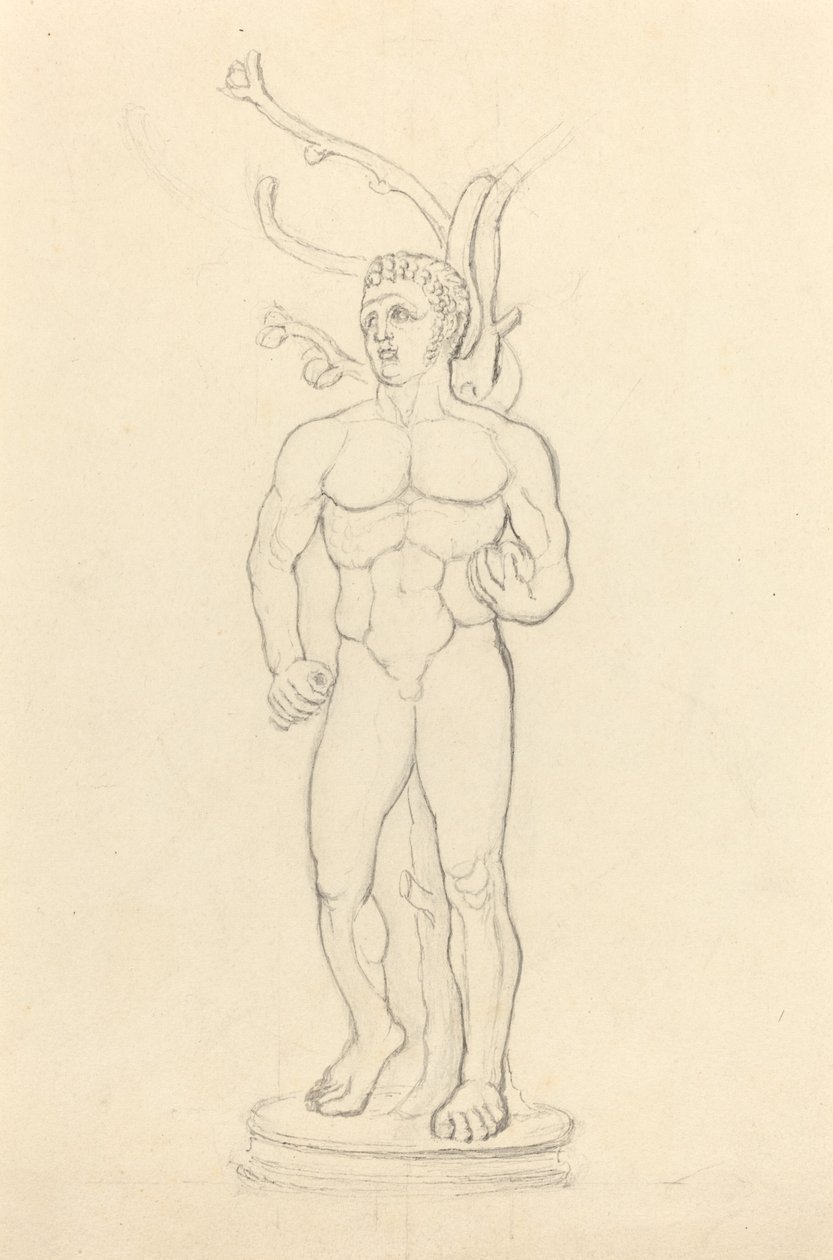 Statue of a Male Nude before a Tree by John Flaxman