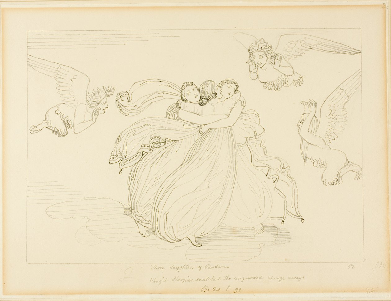 The Harpies and the Daughters of Pandarus by John Flaxman