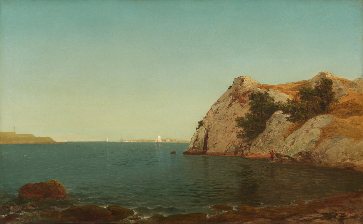 Beacon Rock, Newport Harbor by John Frederick Kensett
