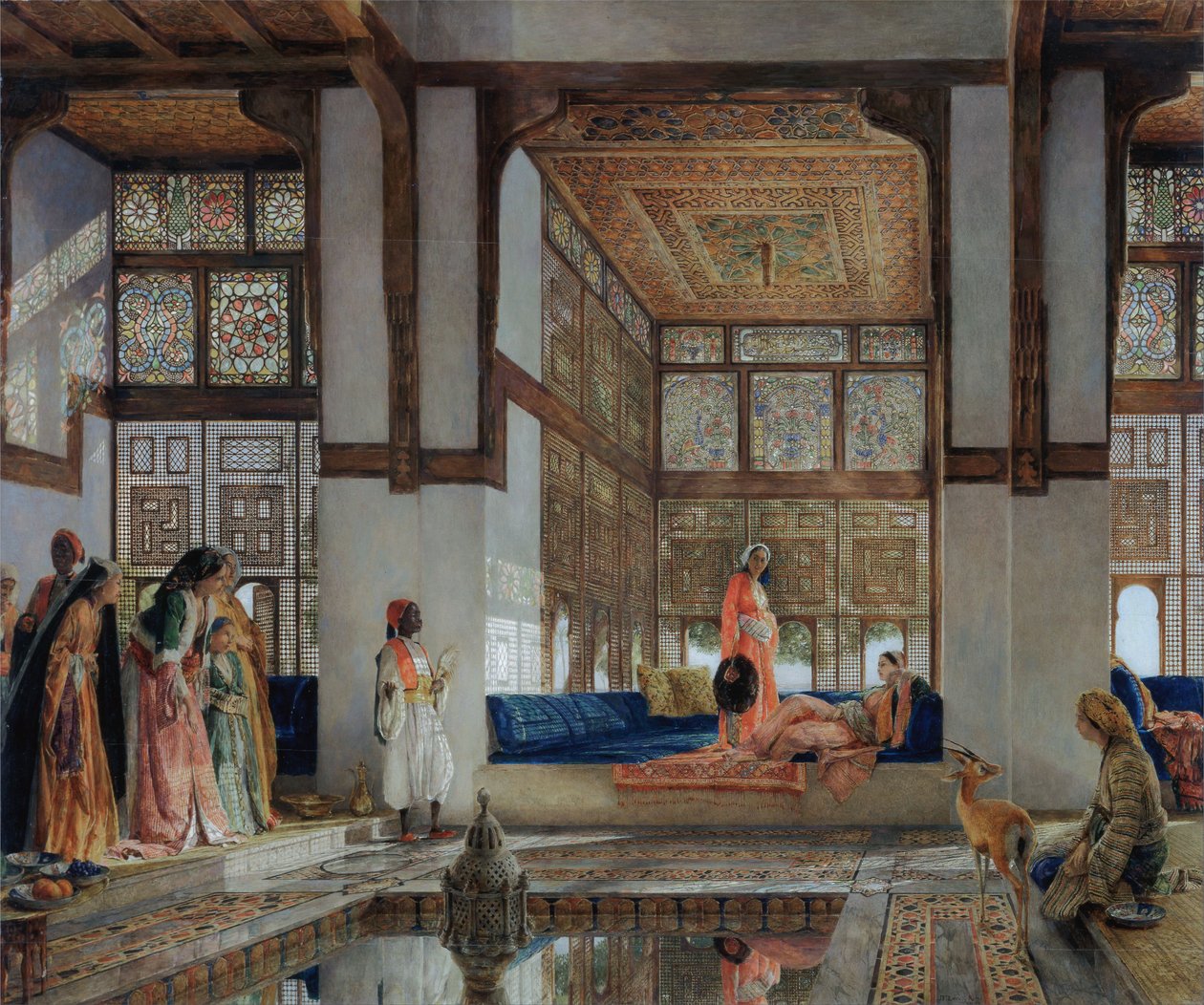 A Lady Receiving Visitors (The Reception) by John Frederick Lewis