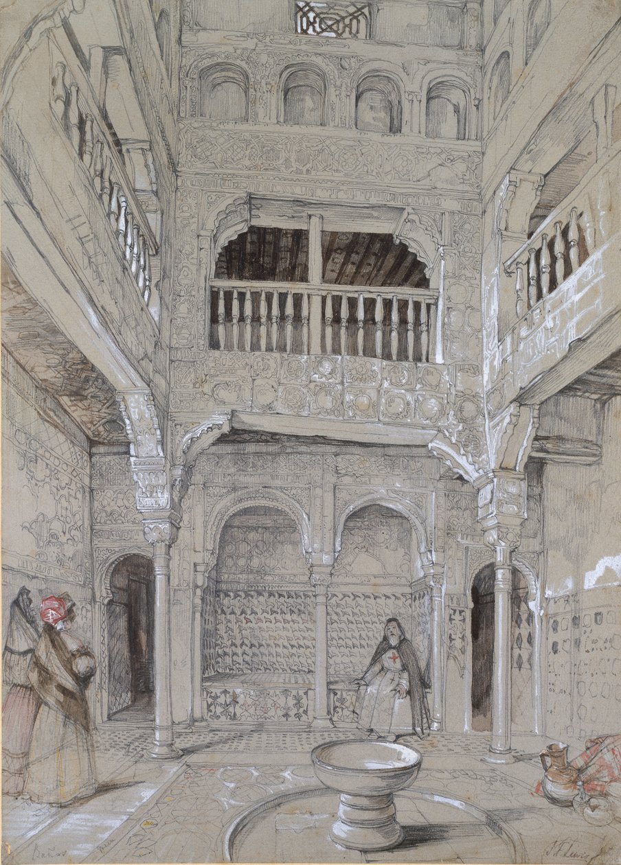 Entrance to the Baths at the Alhambra by John Frederick Lewis