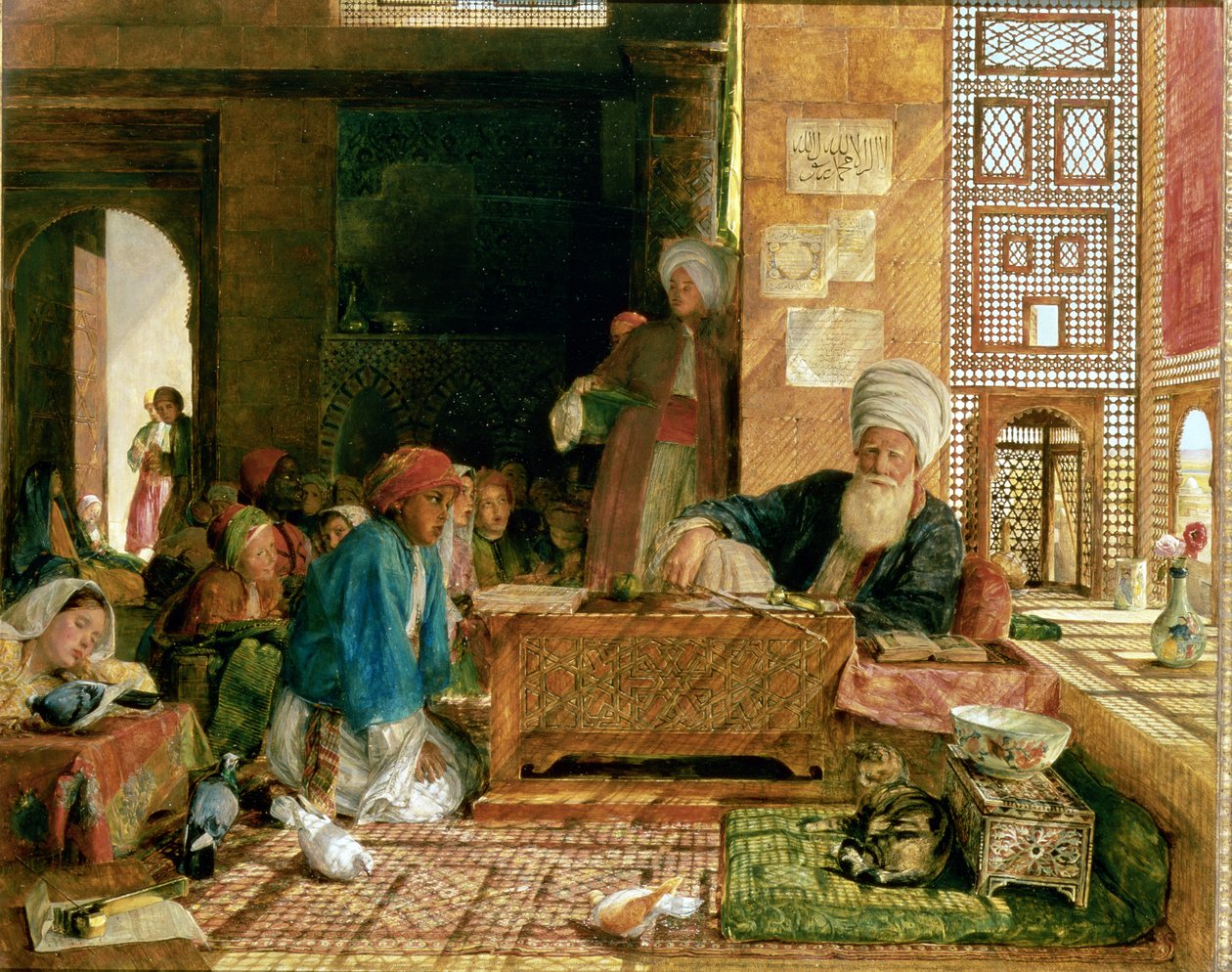 Interior of a School, Cairo by John Frederick Lewis