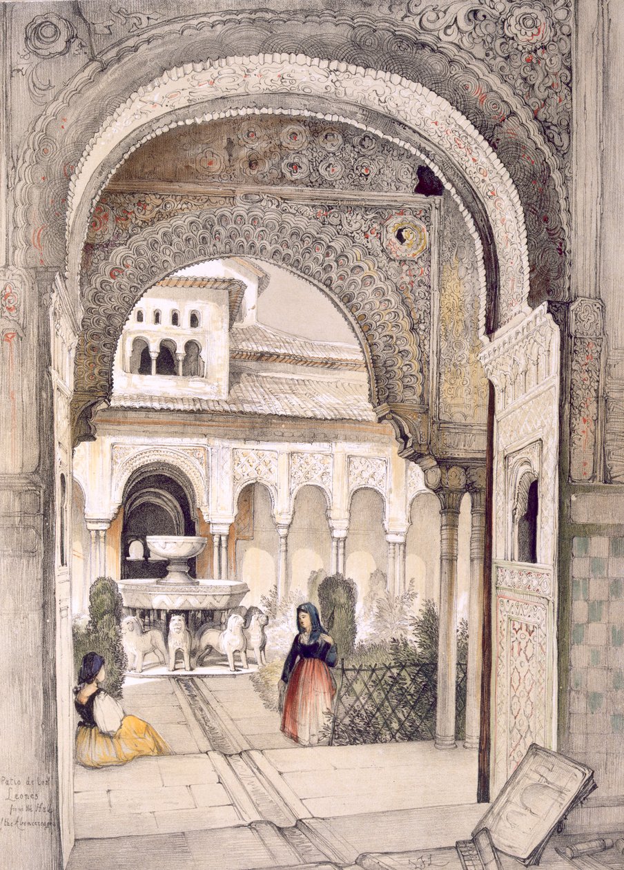 The Fountain of the Lions, from the Hall of the Abencerrajes, from 