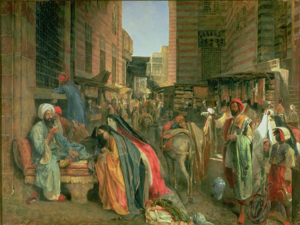The Street and Mosque of the Ghooreyah, Cairo by John Frederick Lewis