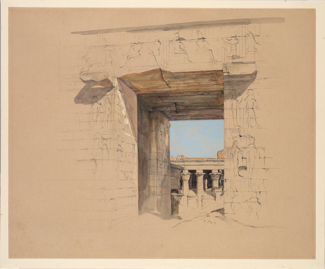 The Temple of Edfu: The Door of the Pylon by John Frederick Lewis