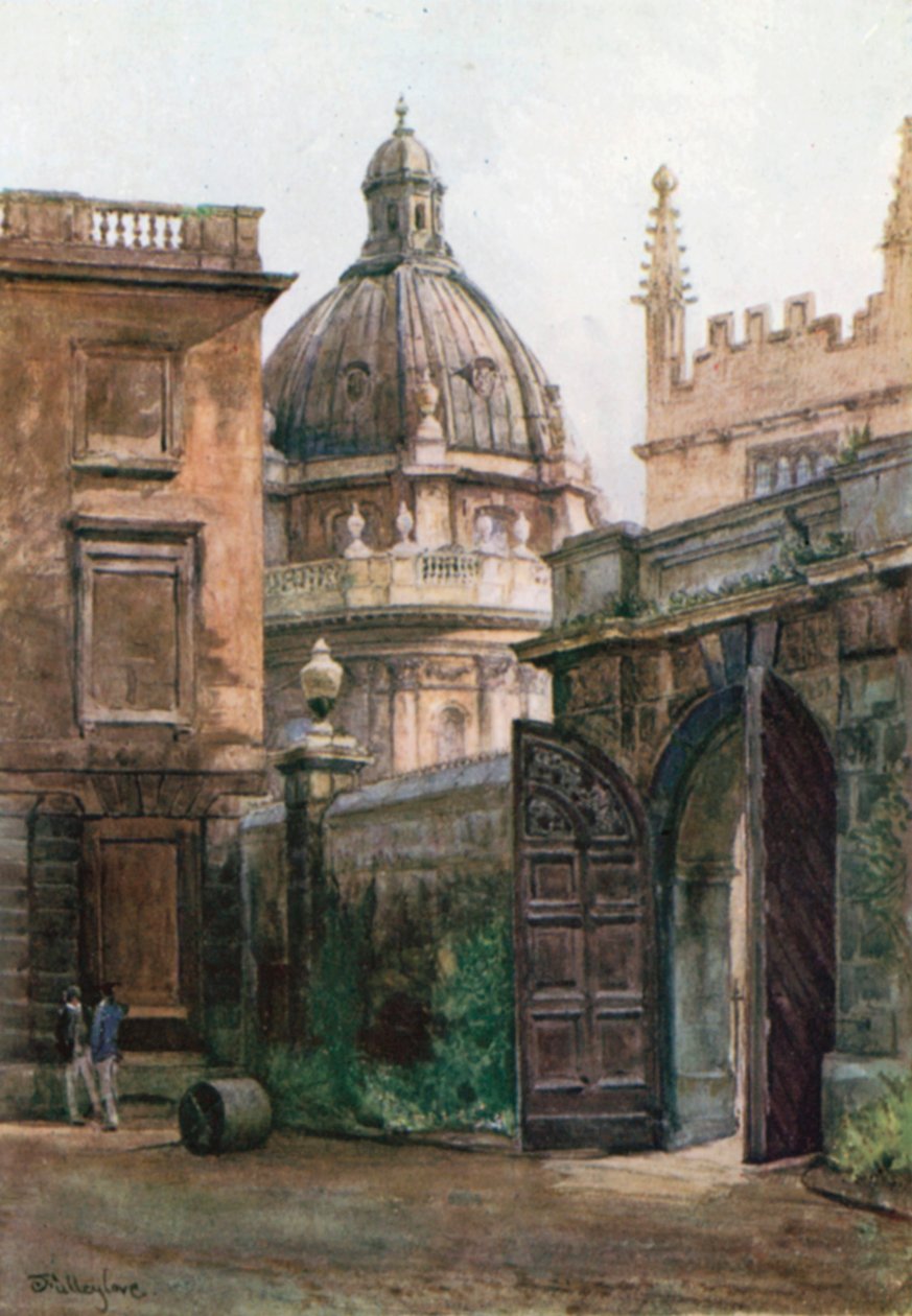 Entrance Gateway of Hertford College and the Radcliffe Library by John Fulleylove