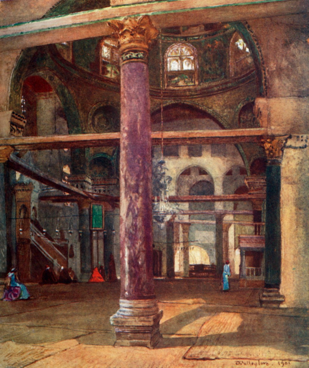 Interior of the Mosque of El Aksa from the South-East by John Fulleylove