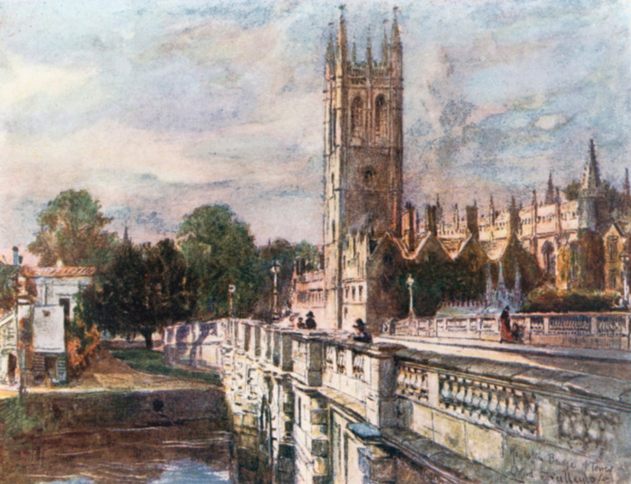 Magdalen Tower and Bridge by John Fulleylove