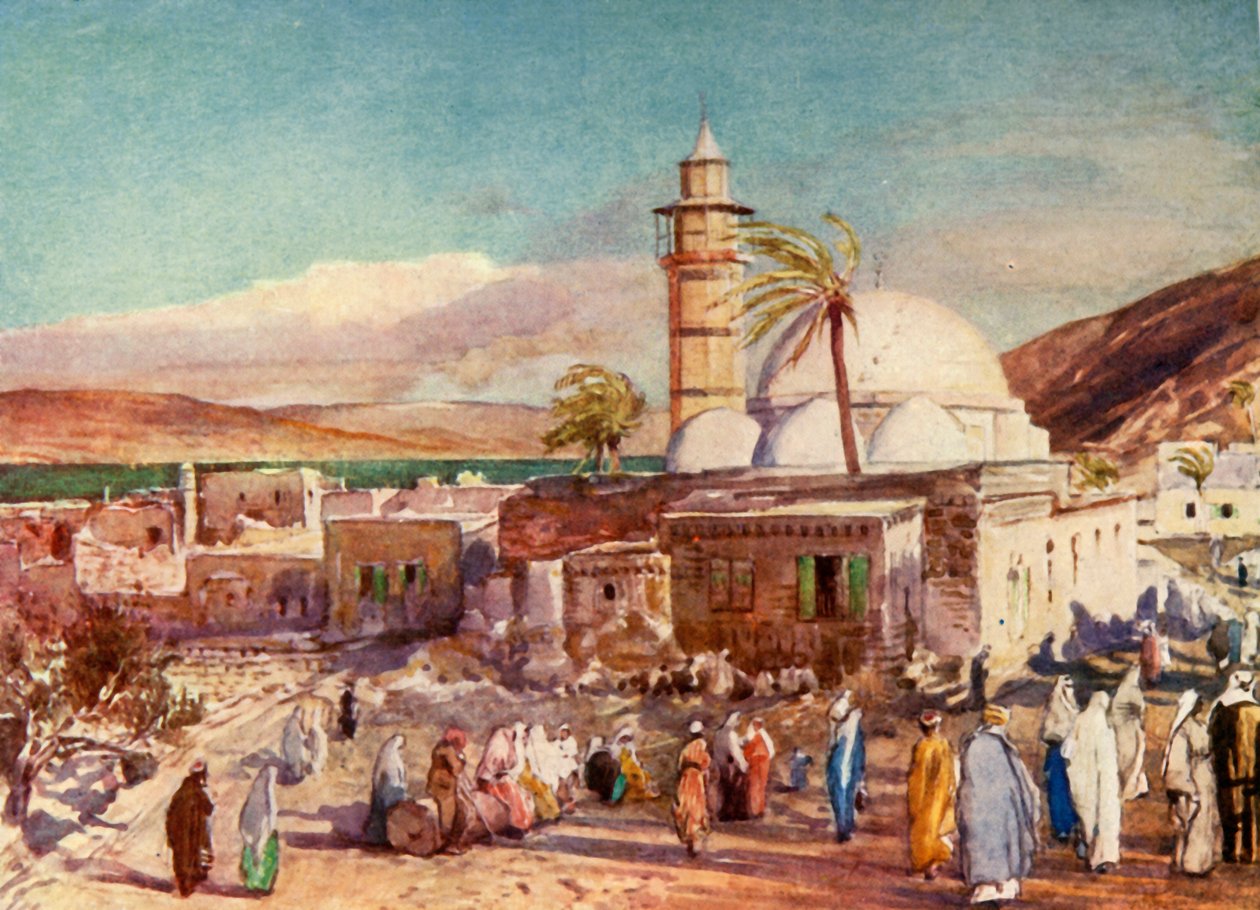 The Mosque at Tiberias and the Lake of Galilee by John Fulleylove