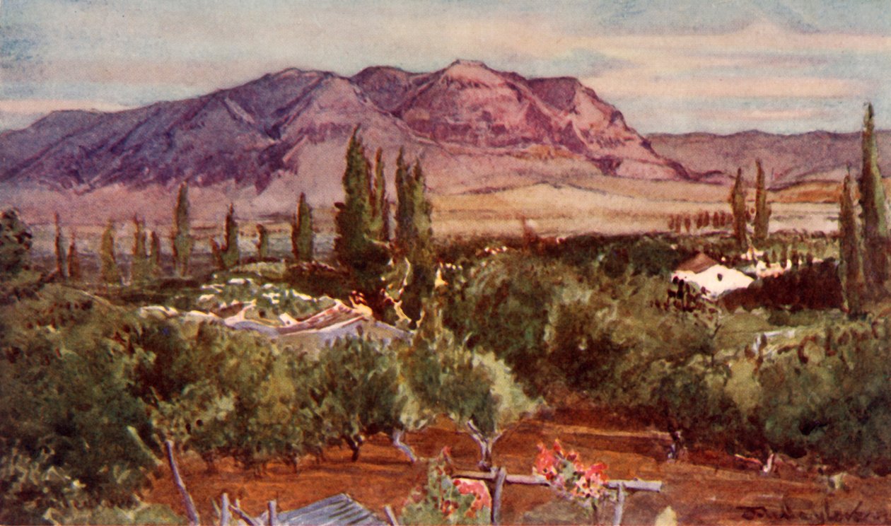 The Mount of Temptation from Jericho by John Fulleylove