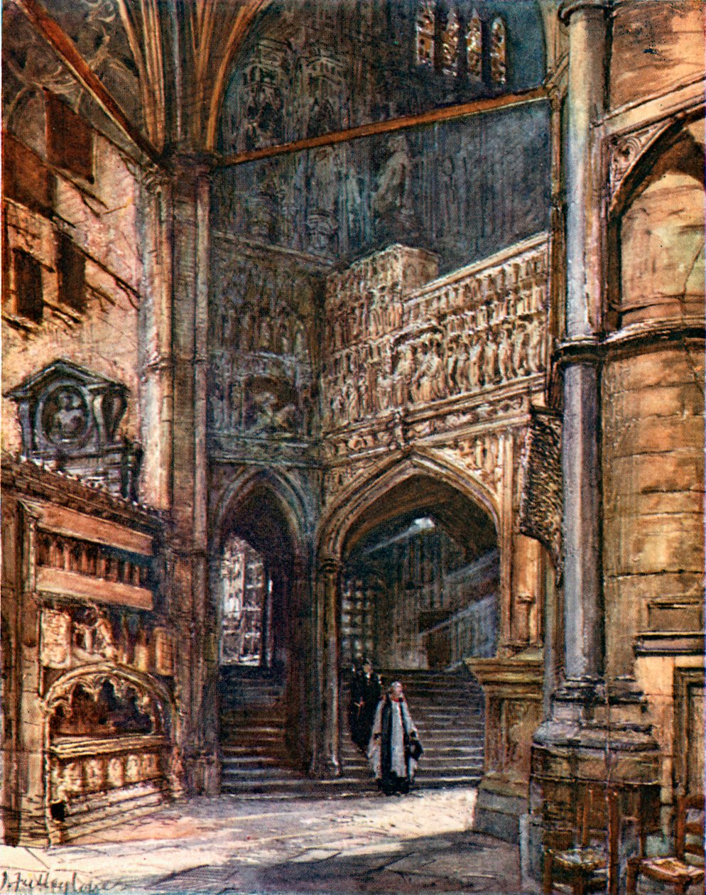 The North Ambulatory, Showing the Steps Which Lead Up to Henry VII