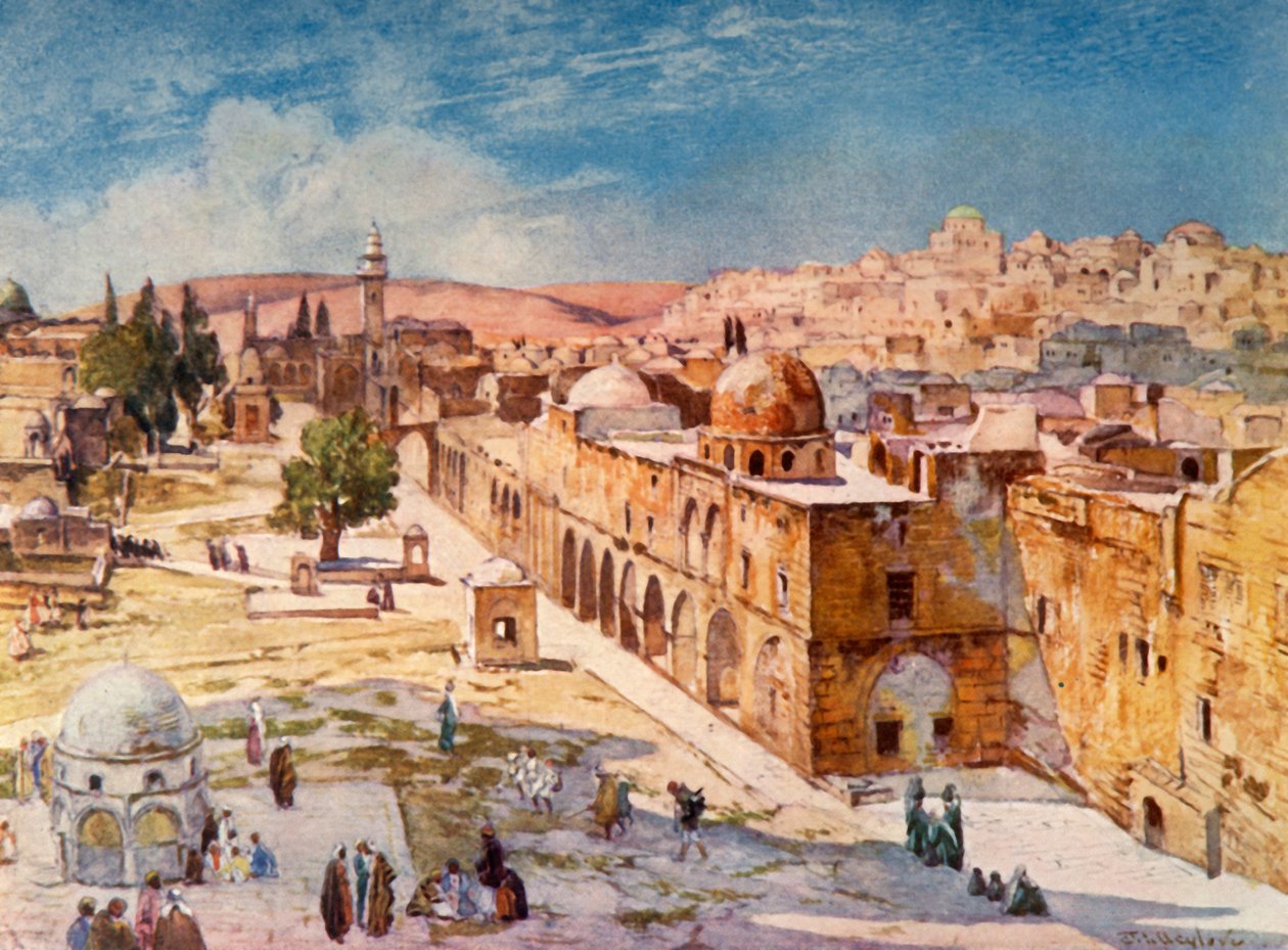 West Side of Temple Area from Barracks Near the Site of the Tower of Antonia, 1902 by John Fulleylove