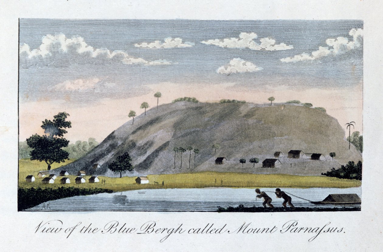 View of the Blue Bergh Called Mount Parnassus, 1813 by John Gabriel Stedman