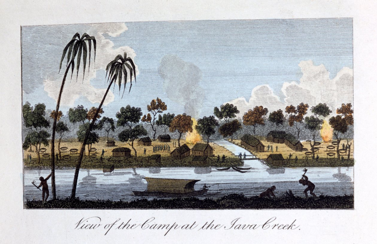 View of the Camp at the Java Creek by John Gabriel Stedman