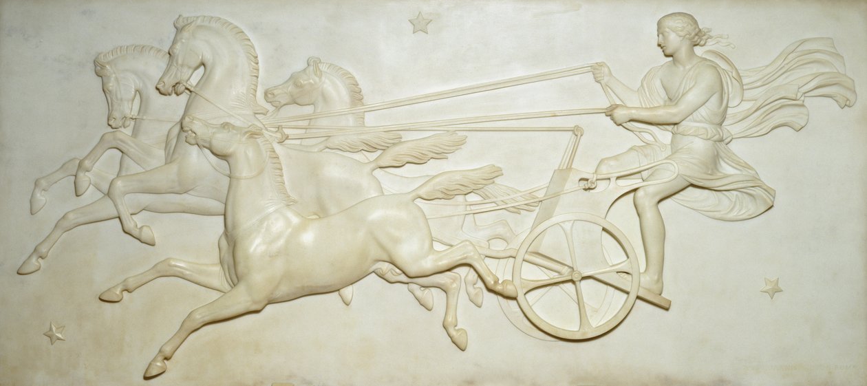 Relief of Phaeton Driving the Chariot of the Sun (Marble) by John Gibson