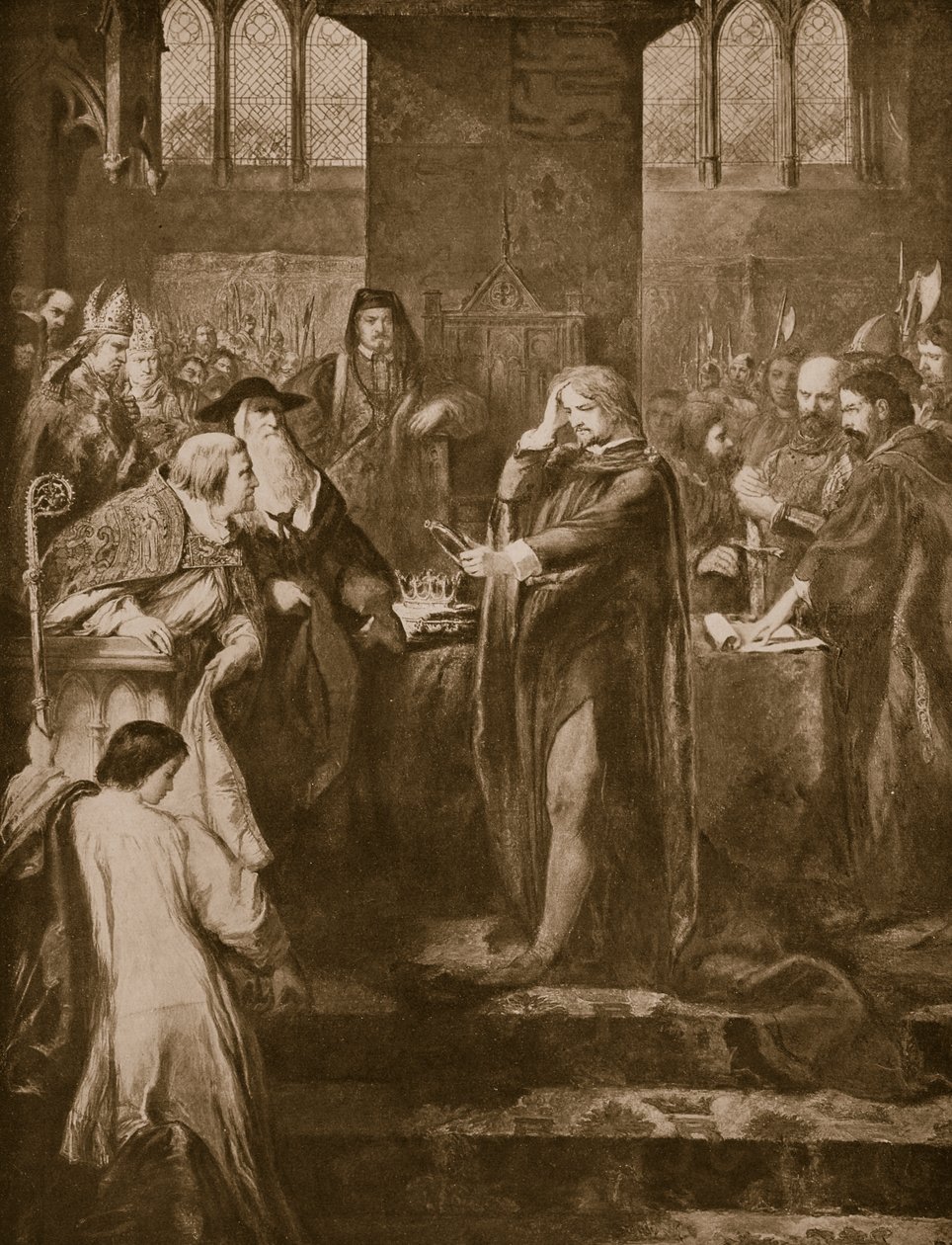 King Richard II Resigning the Crown to His Cousin Bolingbroke by John Gilbert