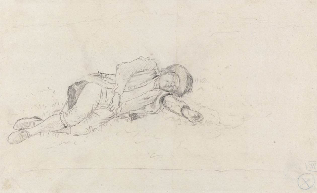 Man Sleeping Outdoors by John Glover