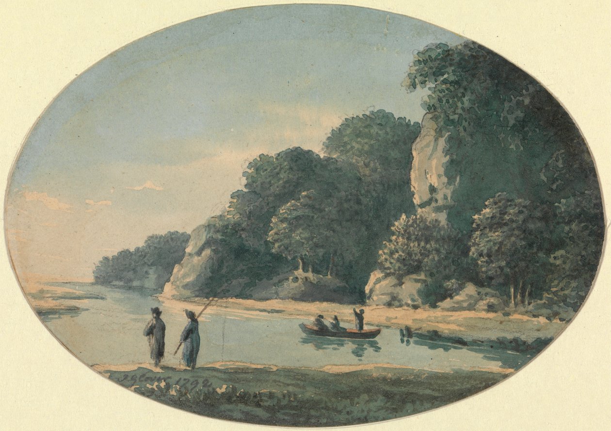 River with Fishermen by John Glover