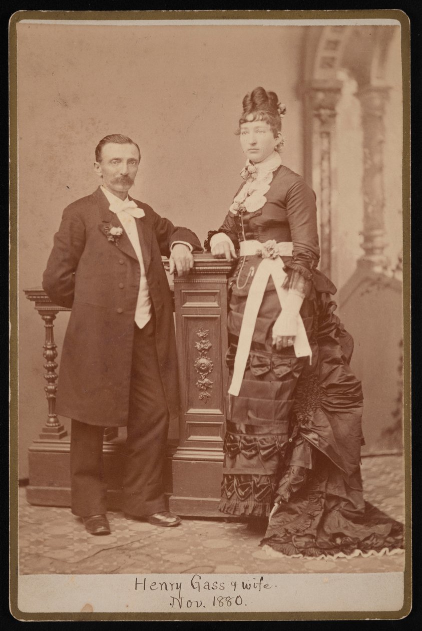 Portrait of Henry Gass 1835-1884 and Wife Emma Dibble, November 1880 by John Goldin