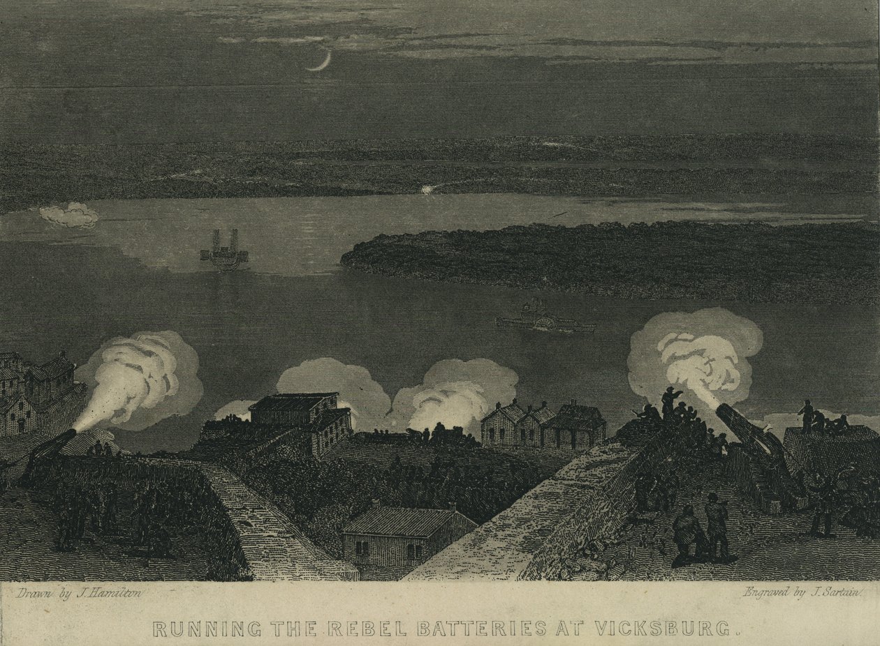 Running the Rebel Batteries at Vicksburg, c.1863 by John Hamilton