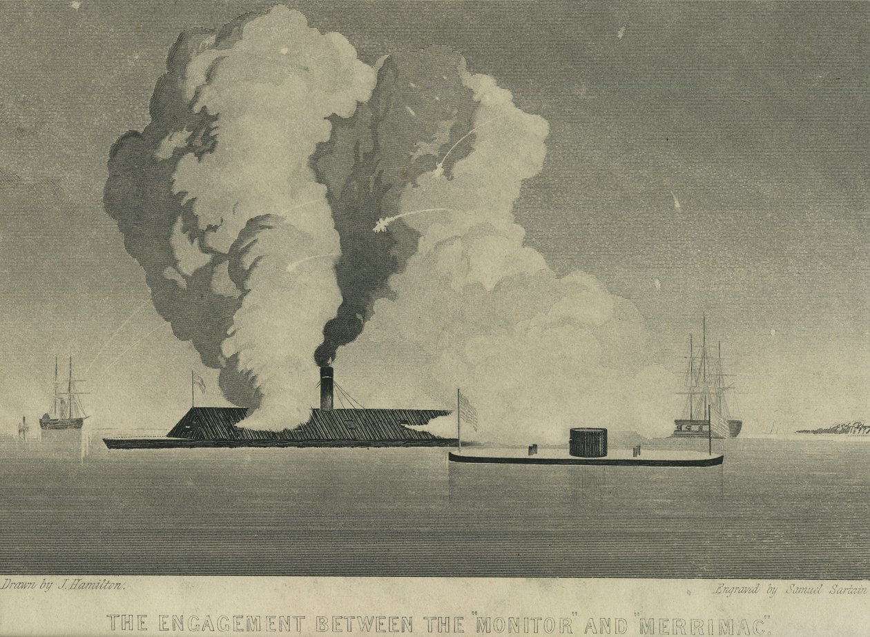 The Engagement between the Monitor and Merrimac by John Hamilton