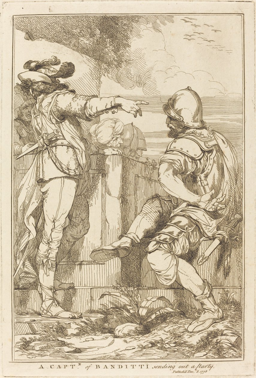A Captain of Banditti Sending Out a Party by John Hamilton Mortimer