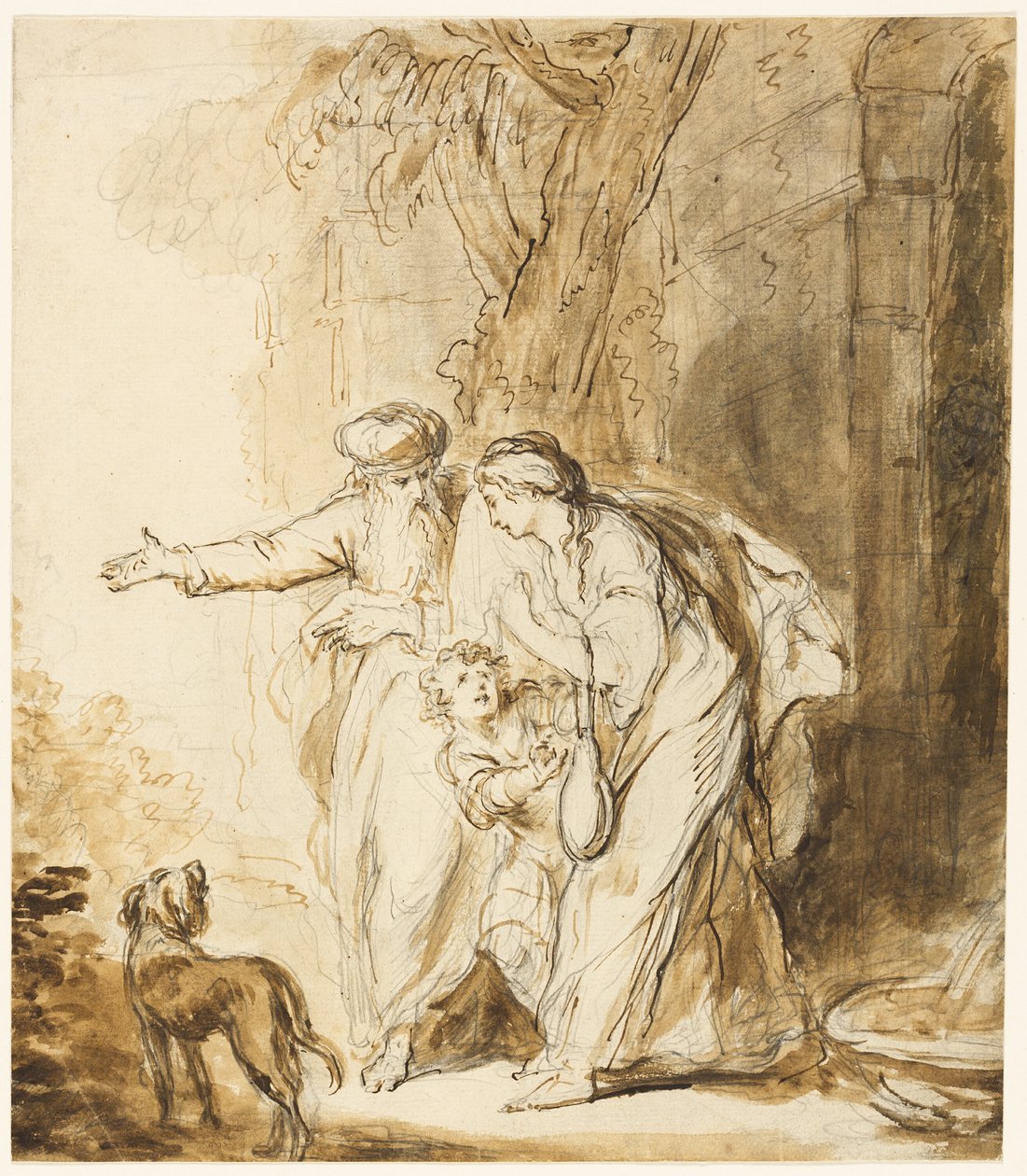 Abraham Sending Away Hagar and Ishmael by John Hamilton Mortimer