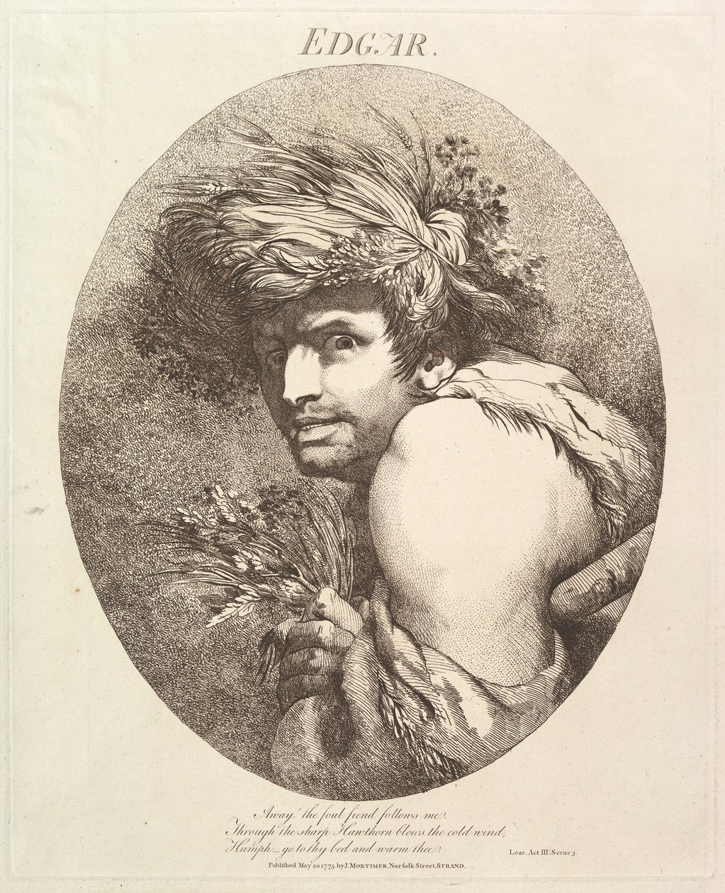Edgar Twelve Characters from Shakespeare by John Hamilton Mortimer