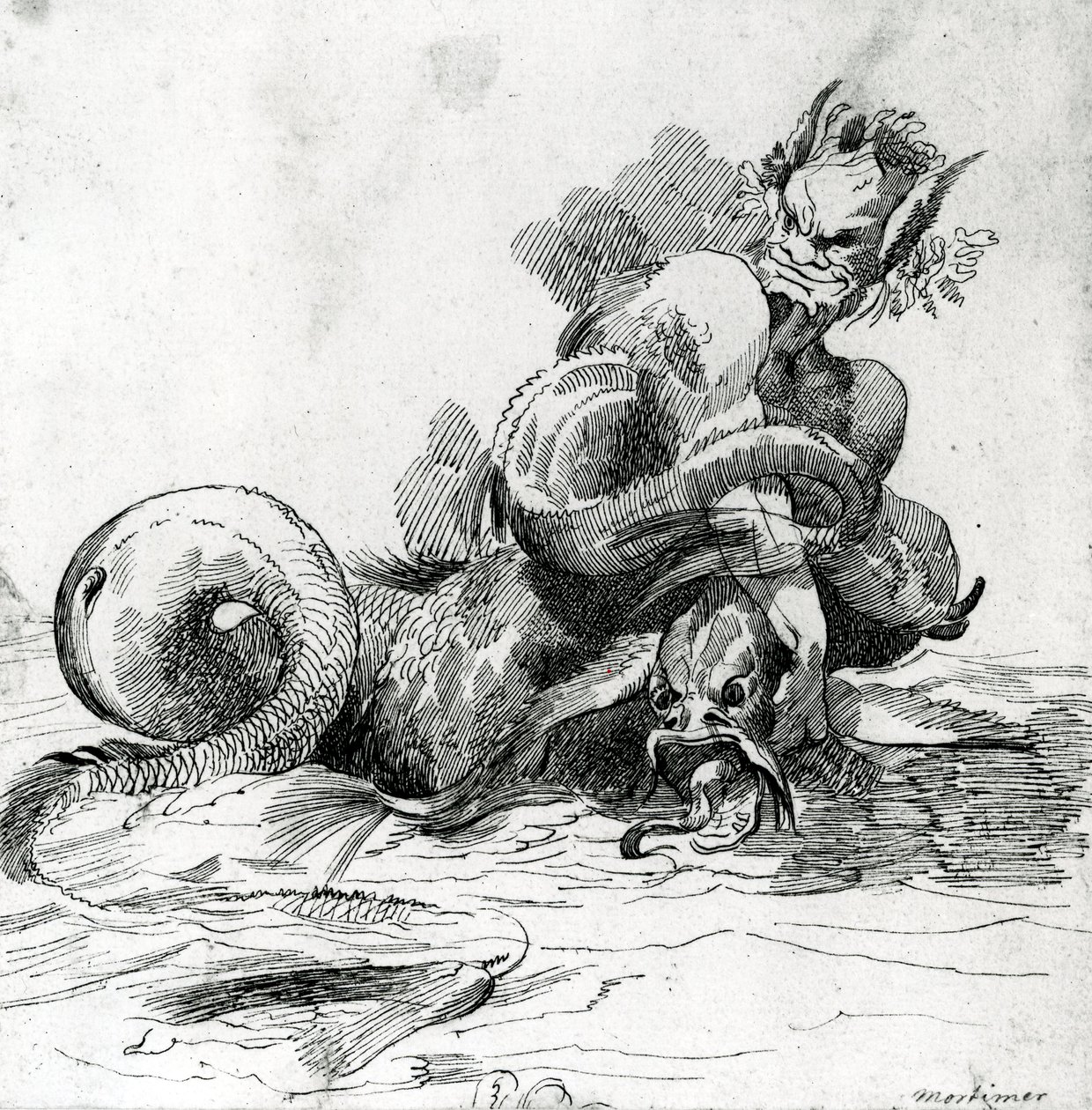 Illustration of a Sea Monster, 18th Century by John Hamilton Mortimer