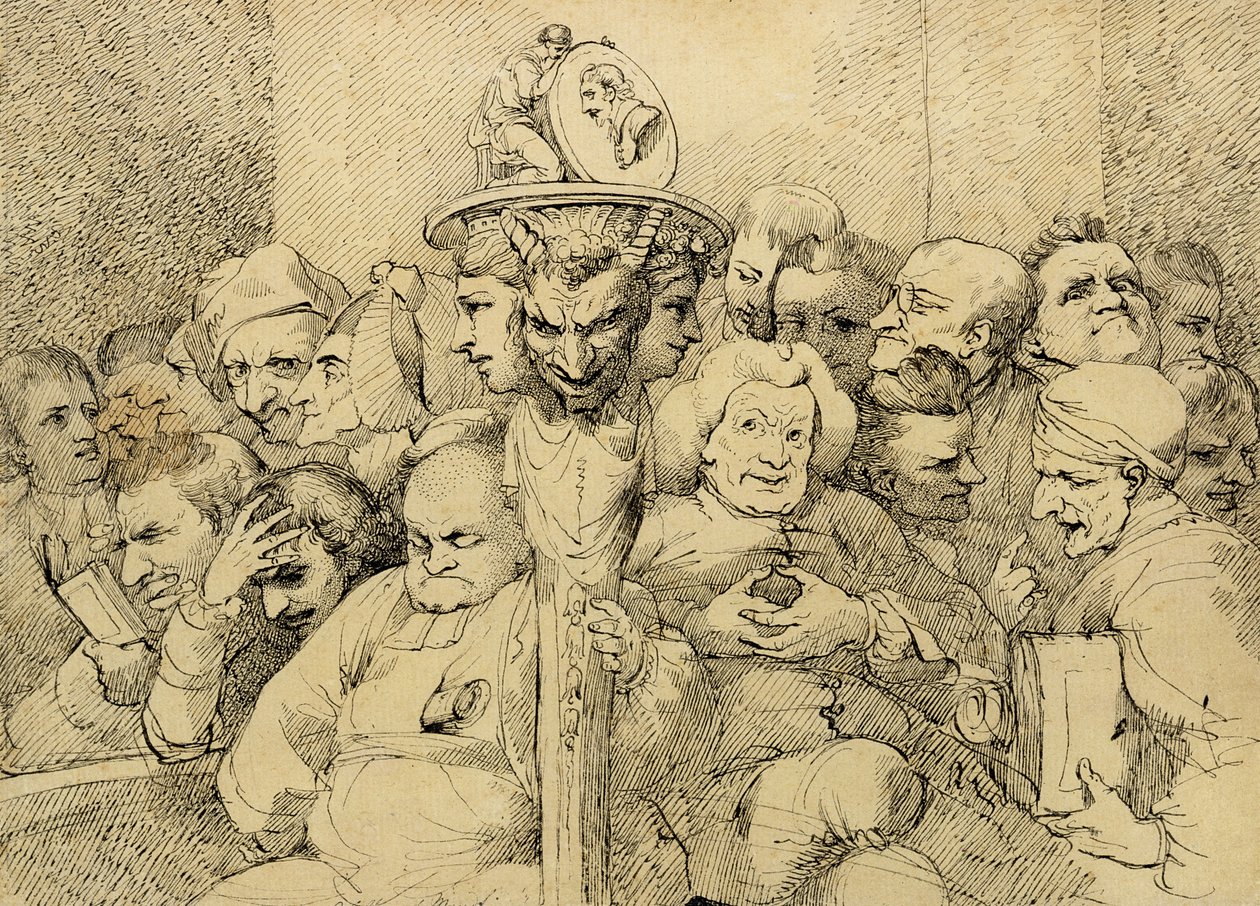 Literary Characters Assembled Around the Medallion of Shakespeare by John Hamilton Mortimer