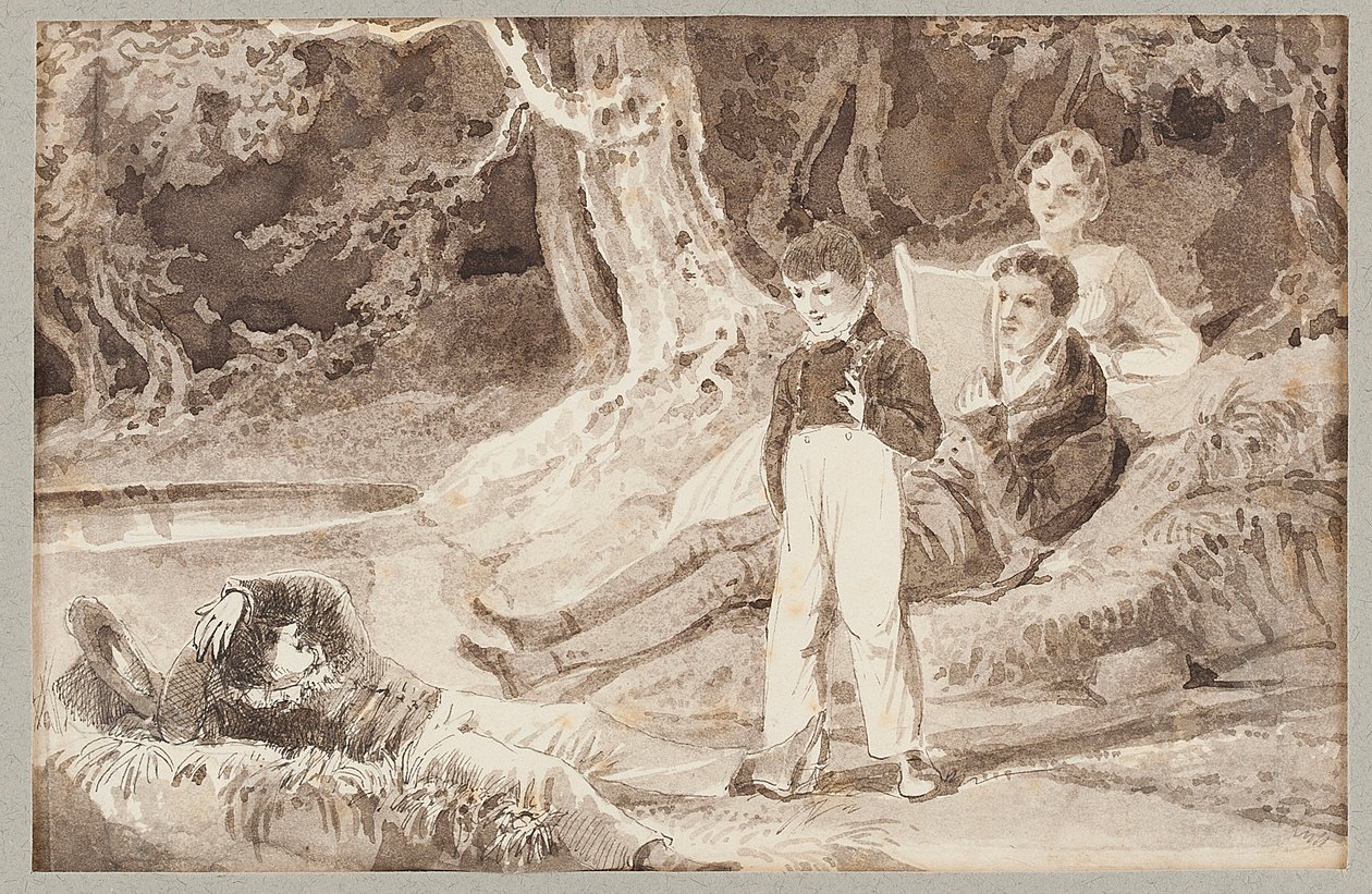 Four Figures Among the Trees on a Hot Day, 1807 by John Harden