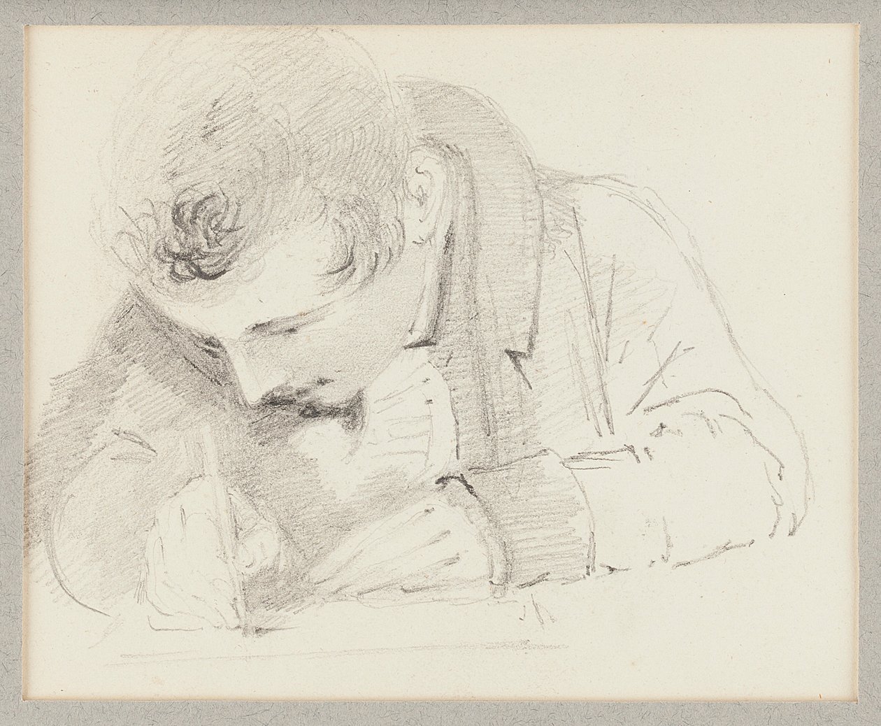 Man writing, 1825 by John Harden