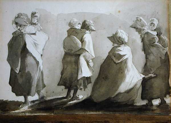 Peasant Women and Children by John Harden