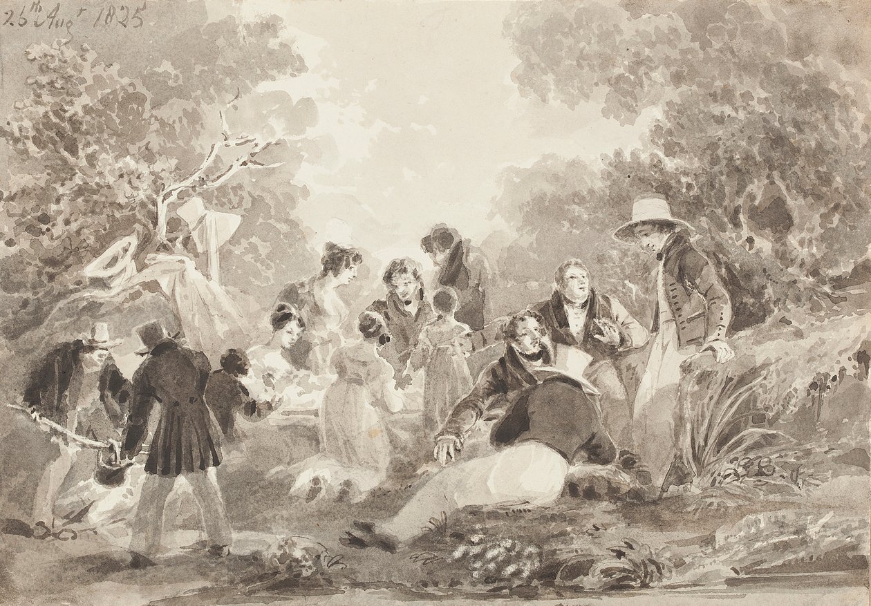 Picnic by the lake, 1825 by John Harden