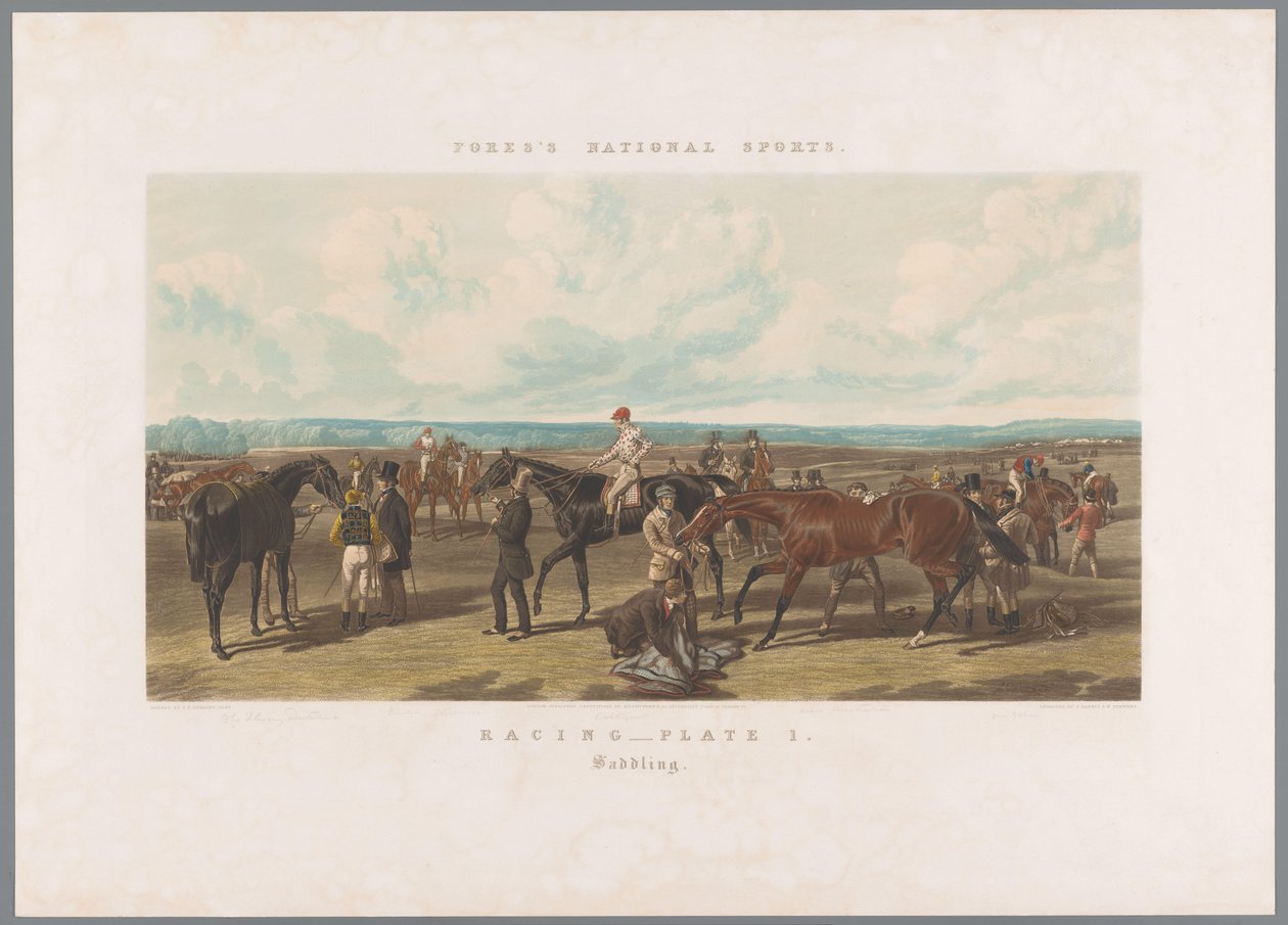 Horses Being Saddled for the Race by John Harris