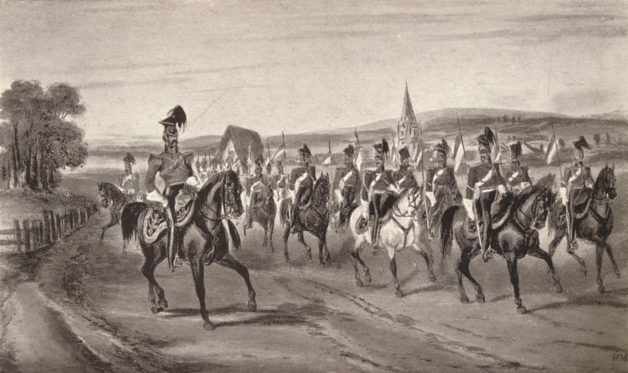 Going to the Review 16th Lancers by John Harris Junior