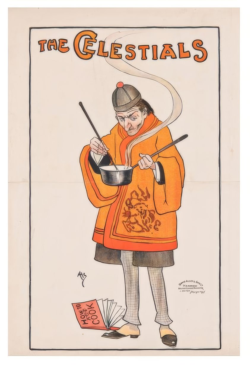 "The Celestials" / J. Hassalls / Poster, 1895-1899 by John Hassall