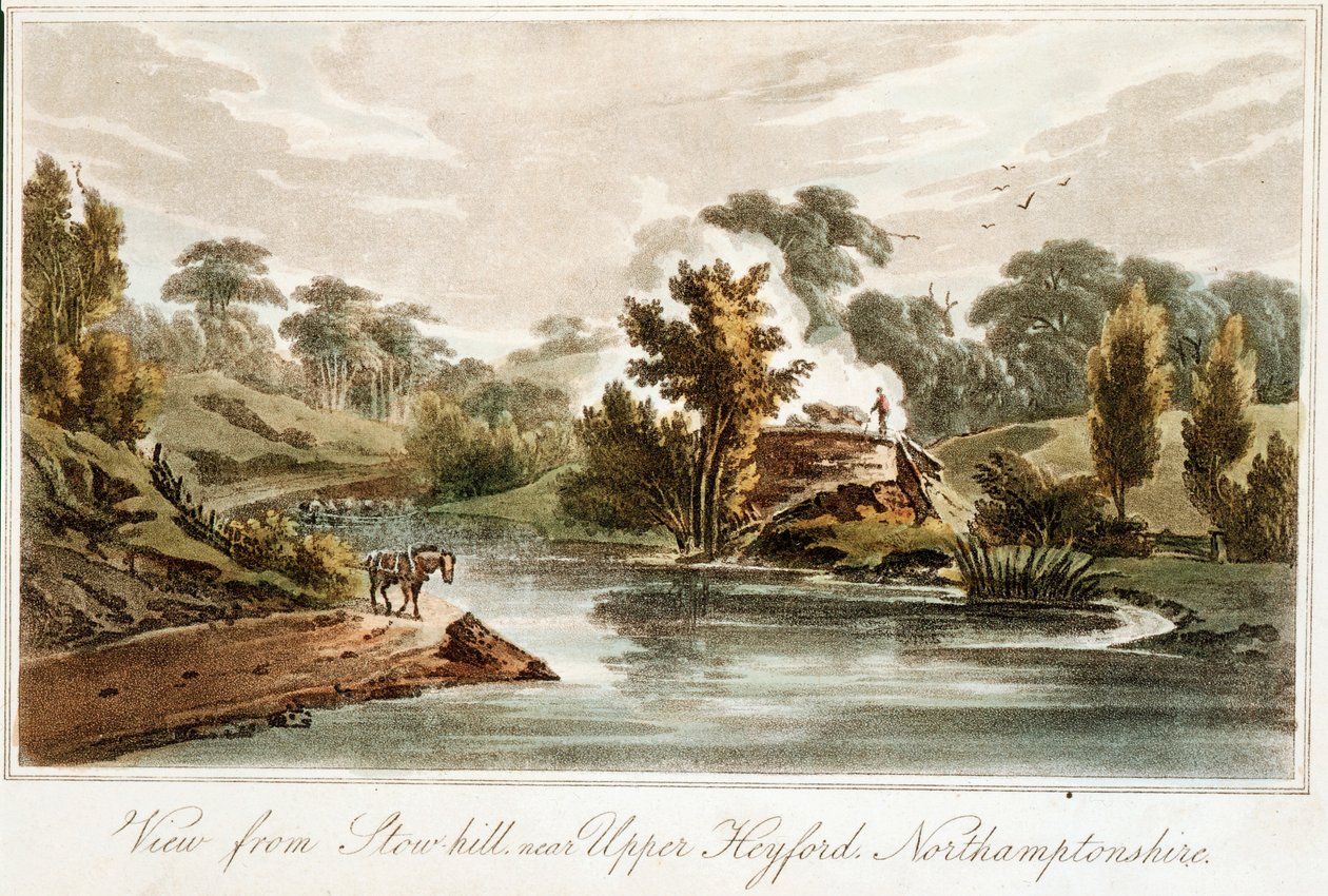 Grand Junction Canal from Stow Hill near Upper Heyford, Northamptonshire by John Hassell