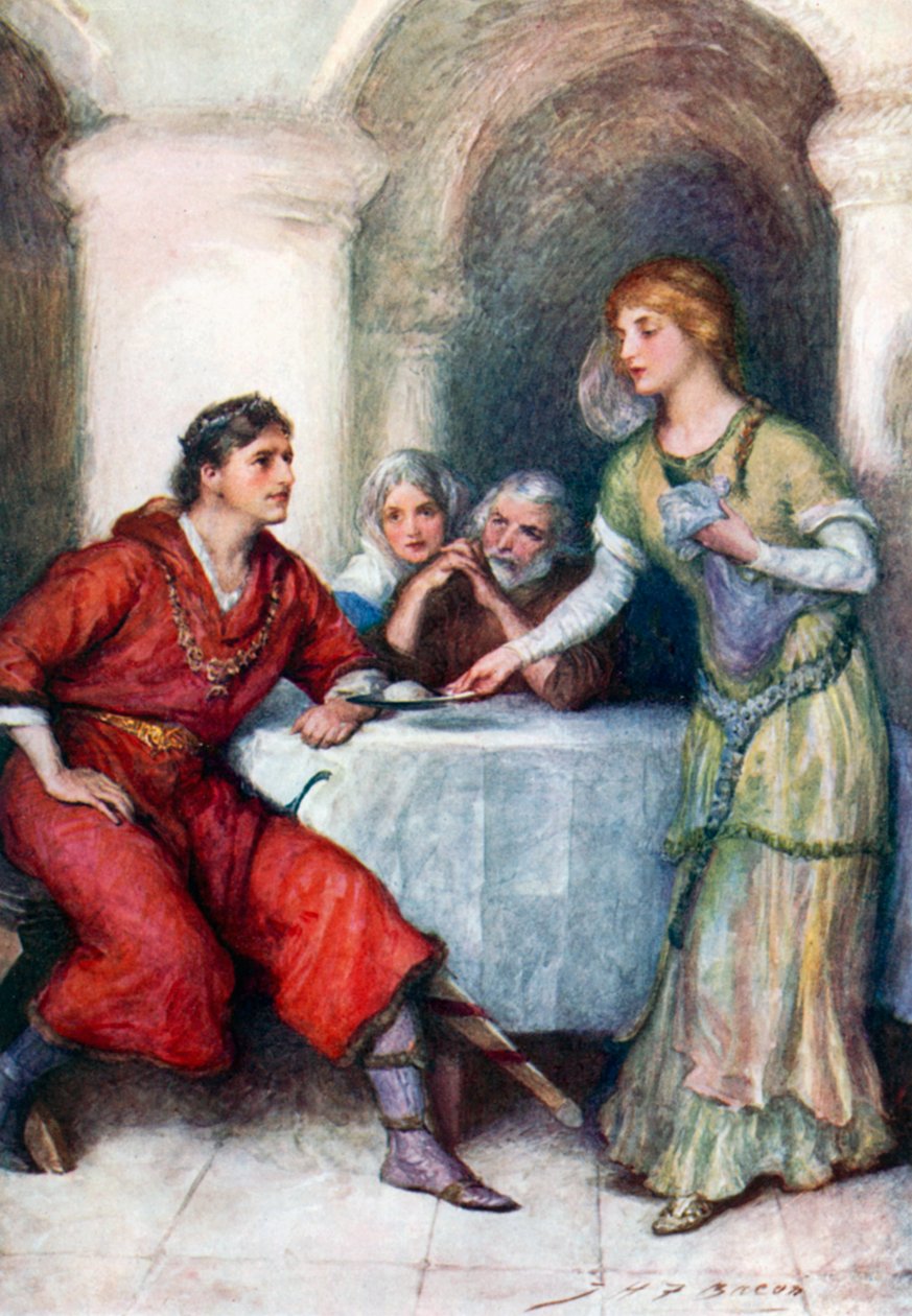 Enid Waits on Geraint by John Henry Frederick (after) Bacon