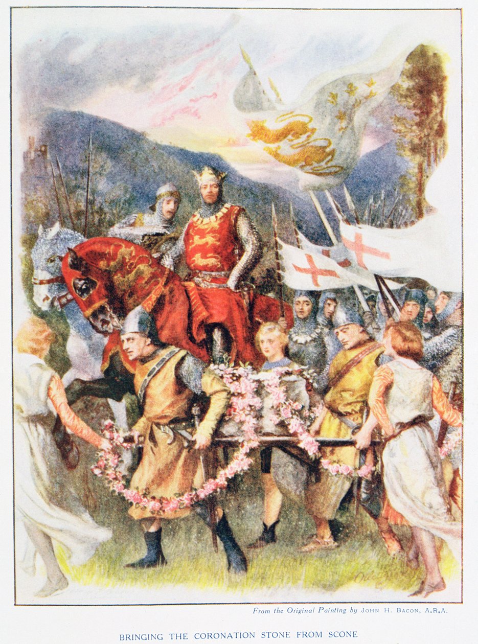 Bringing the Coronation Stone from Scone, illustration from 
